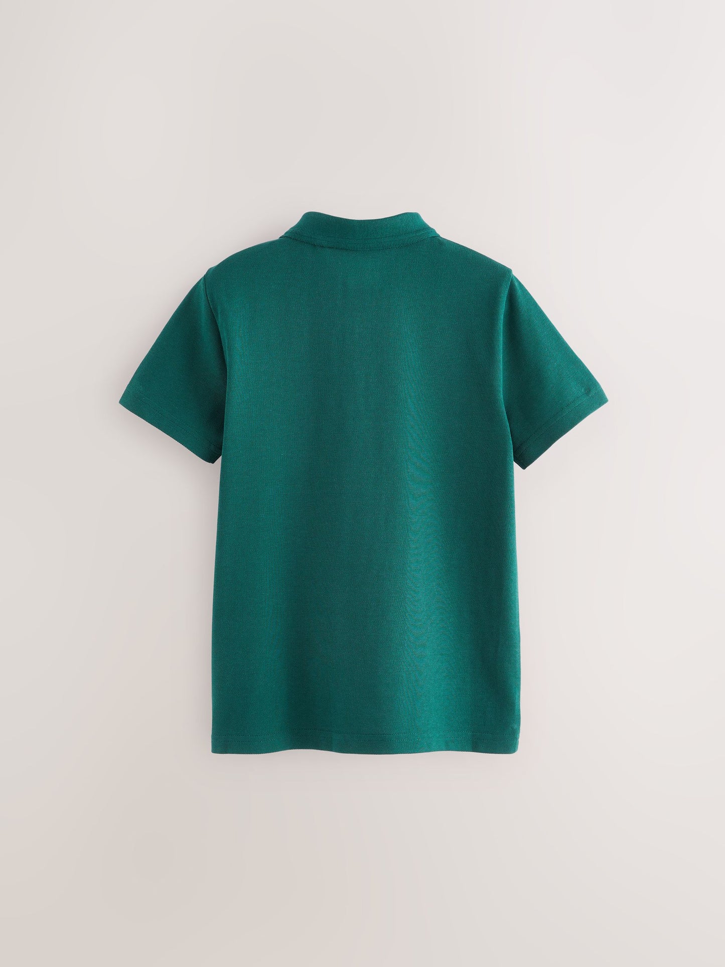Dsiney Kidz - Dark Green Regular Fit Cotton School Short Sleeve Polo Shirts 2 Pack (3-16yrs) image 3