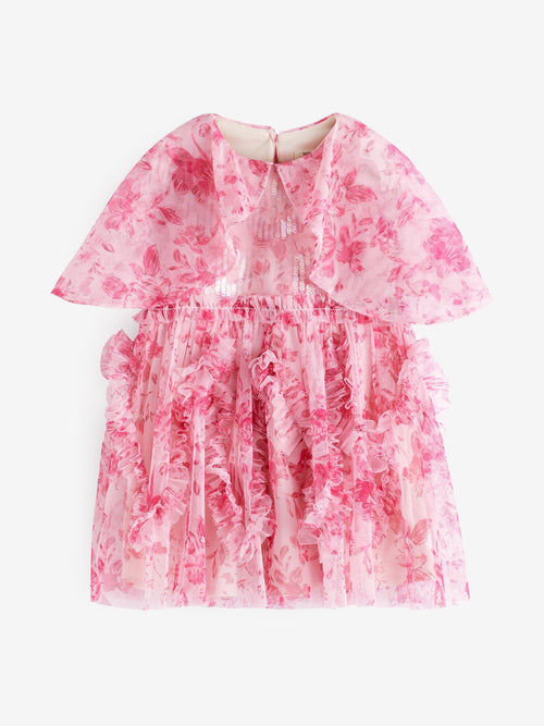 Dsiney Kidz - River Island Pink Girls Floral Dress image 1