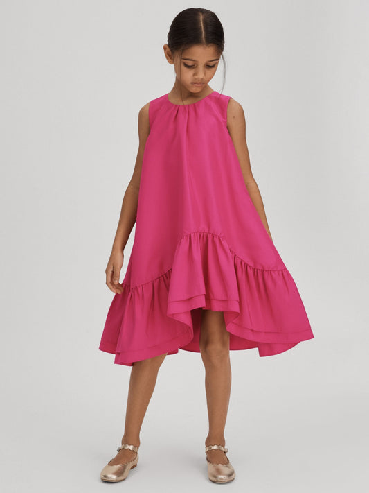 Dsiney Kidz - Reiss Bright Pink Cherie 4-9 yrs Layered High-Low Dress image 1