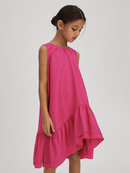 Dsiney Kidz - Reiss Bright Pink Cherie 9-13 yrs Layered High-Low Dress image 1