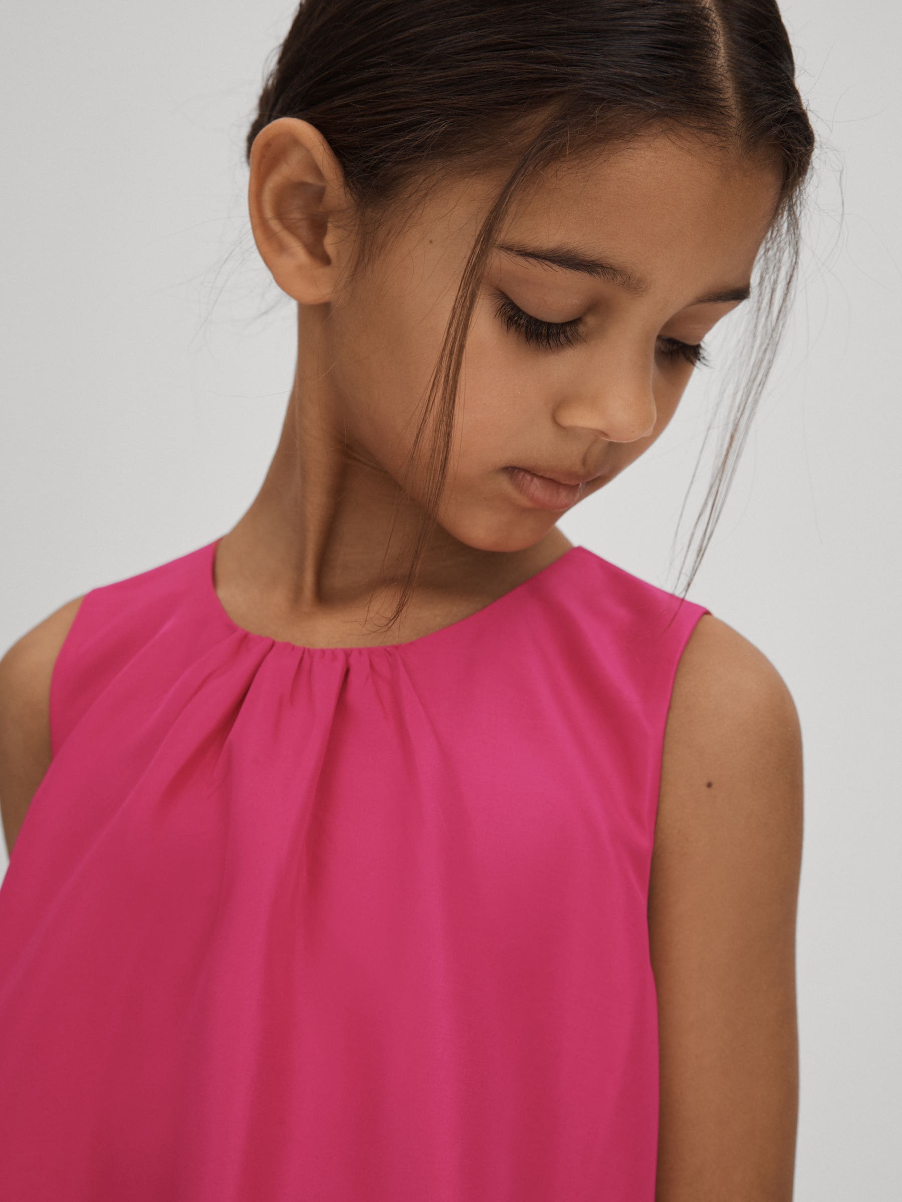 Dsiney Kidz - Reiss Bright Pink Cherie 9-13 yrs Layered High-Low Dress image 4