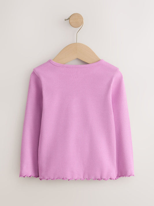 Dsiney Kidz - Pink Bunny Embroidery Rib Long Sleeve T-Shirt (3mths-7yrs) image 2