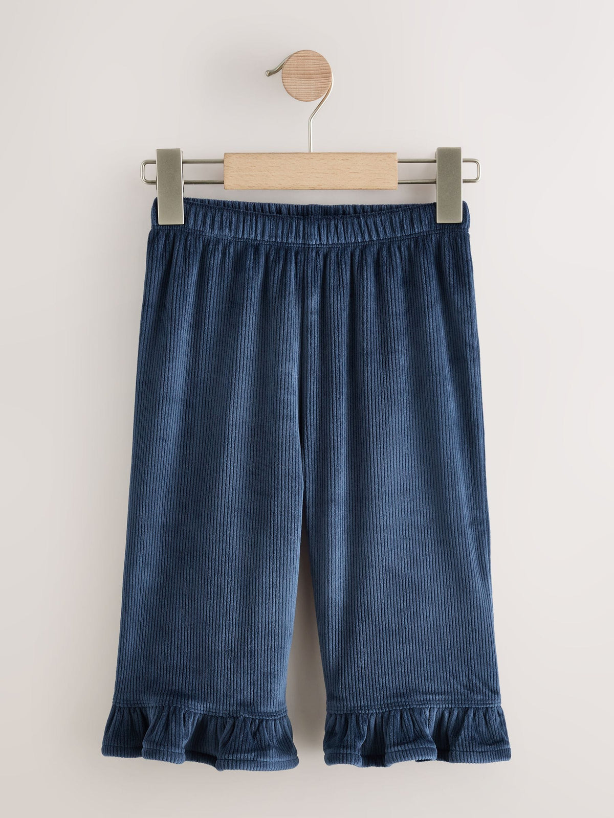 Navy Corduroy Wide Leg Frill Trousers (3mths-7yrs) - image 1