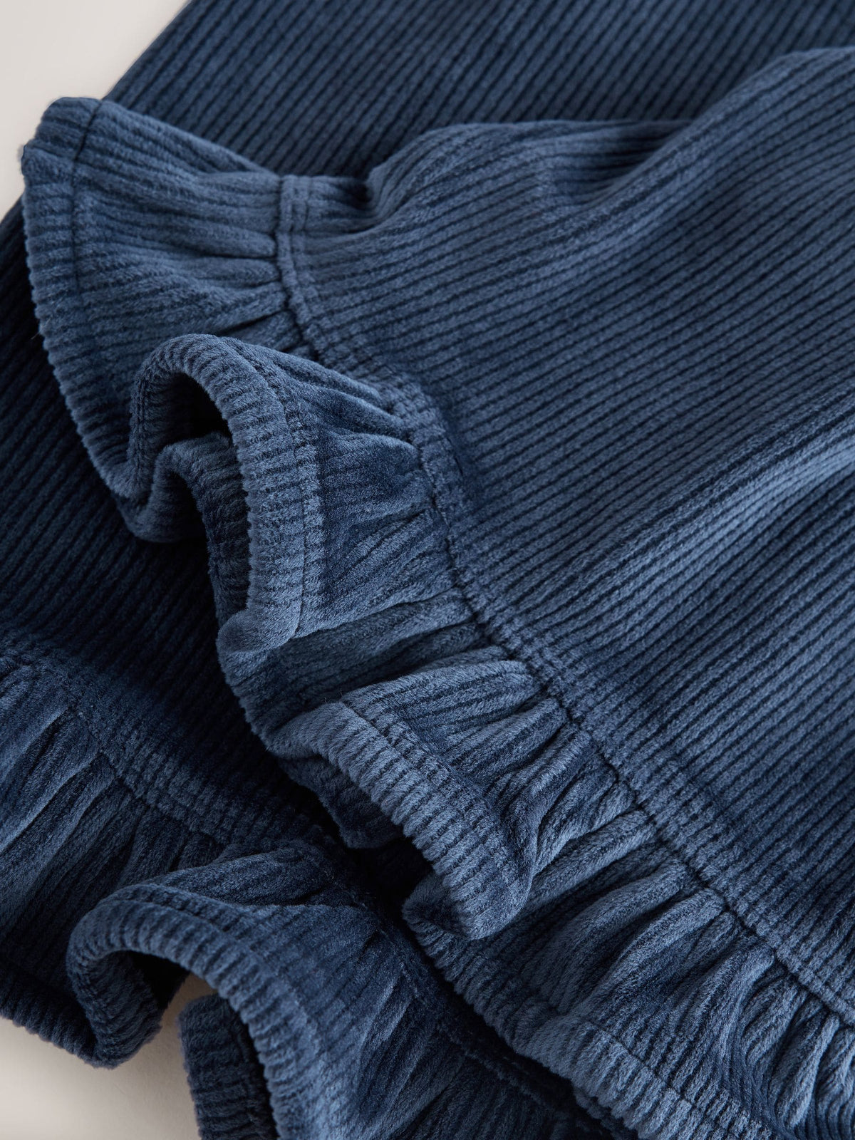 Navy Corduroy Wide Leg Frill Trousers (3mths-7yrs) - image 4