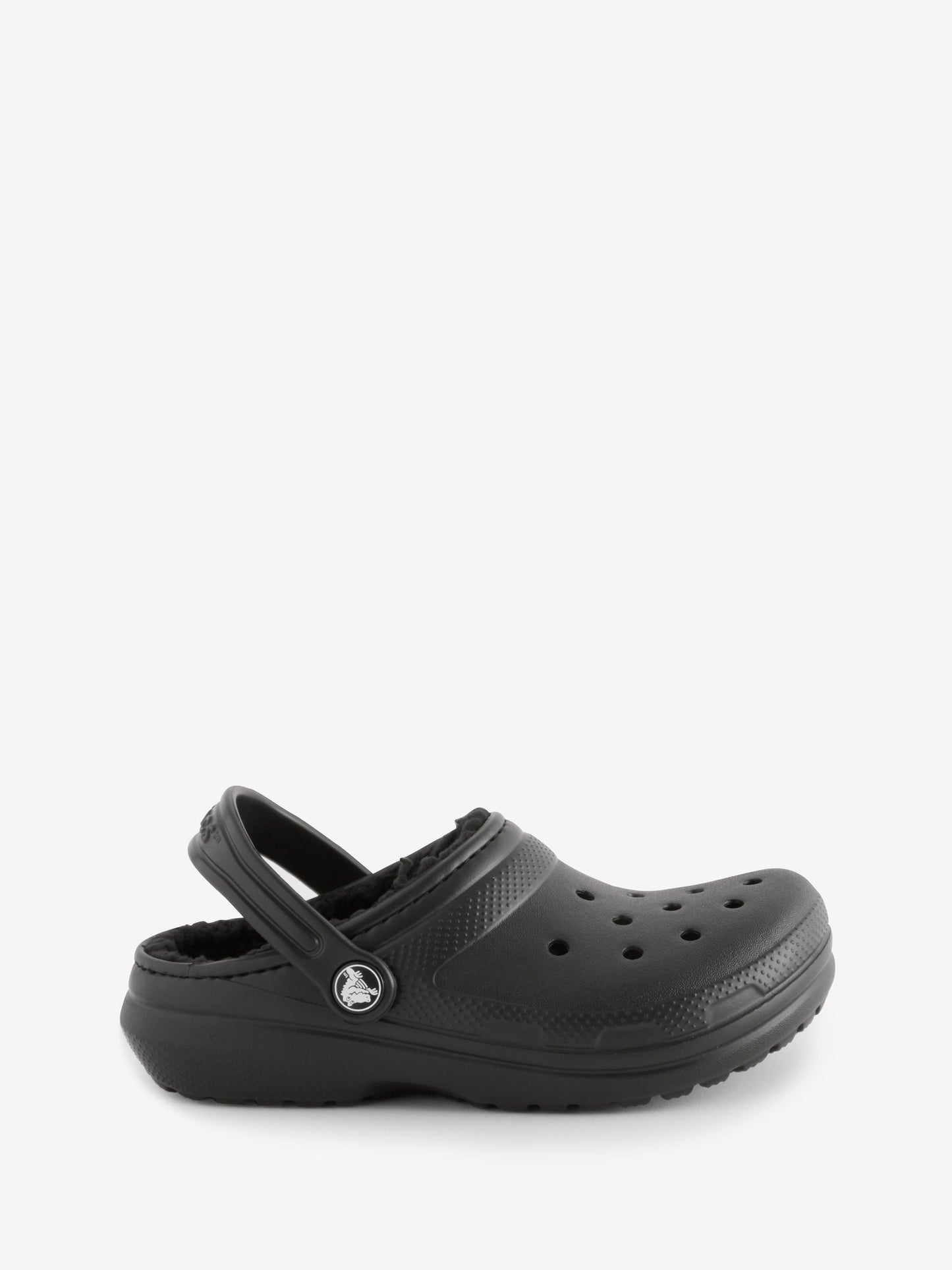 Crocs Black Fluffy Kids Lined Clogs image 1