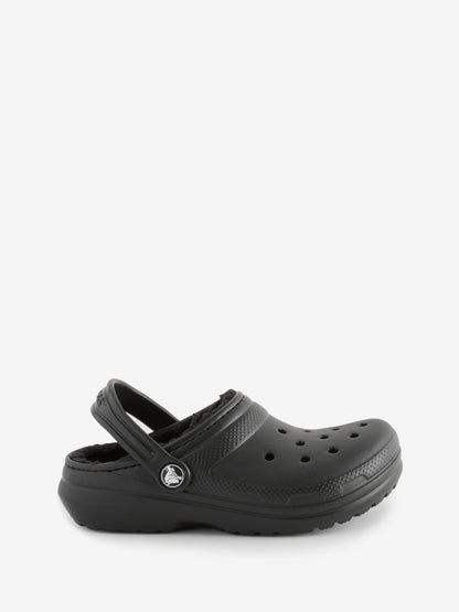Crocs Black Fluffy Kids Lined Clogs image 1