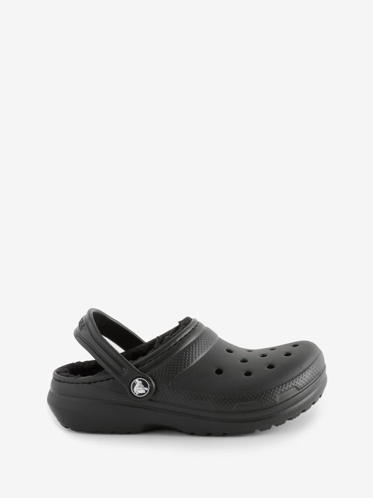 Crocs Black Fluffy Kids Lined Clogs image 1