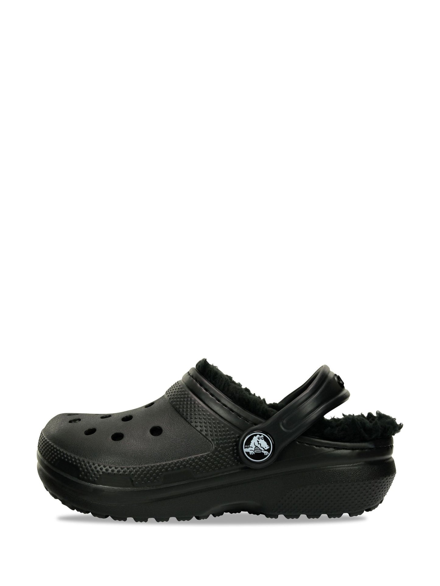 Crocs Black Fluffy Kids Lined Clogs image 4