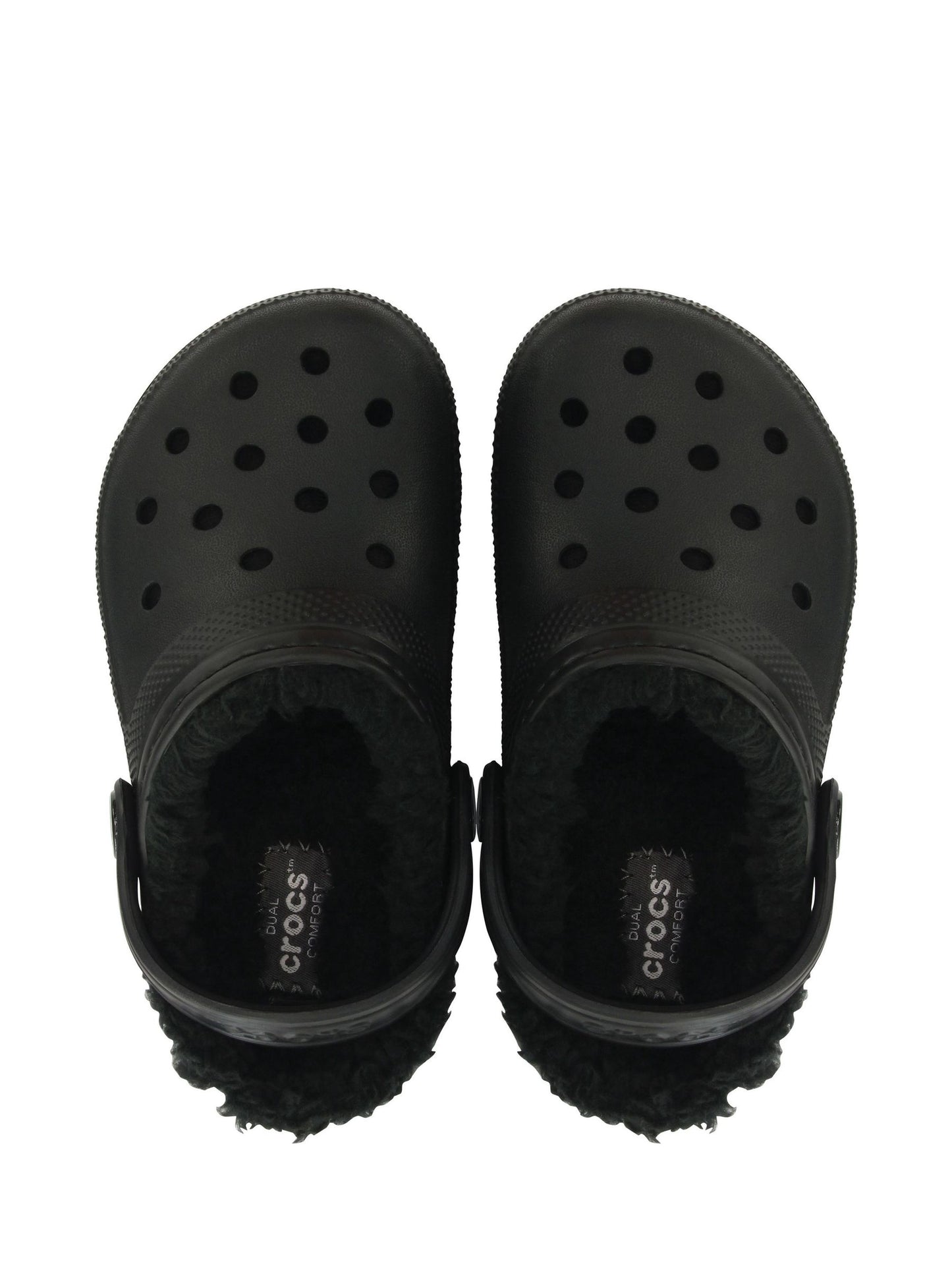 Crocs Black Fluffy Kids Lined Clogs image 5