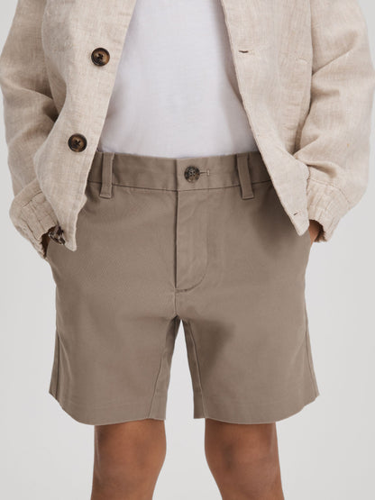 Dsiney Kidz - Reiss Mushroom Brown Wicket 9-13 yrs Casual Chino Shorts image 3