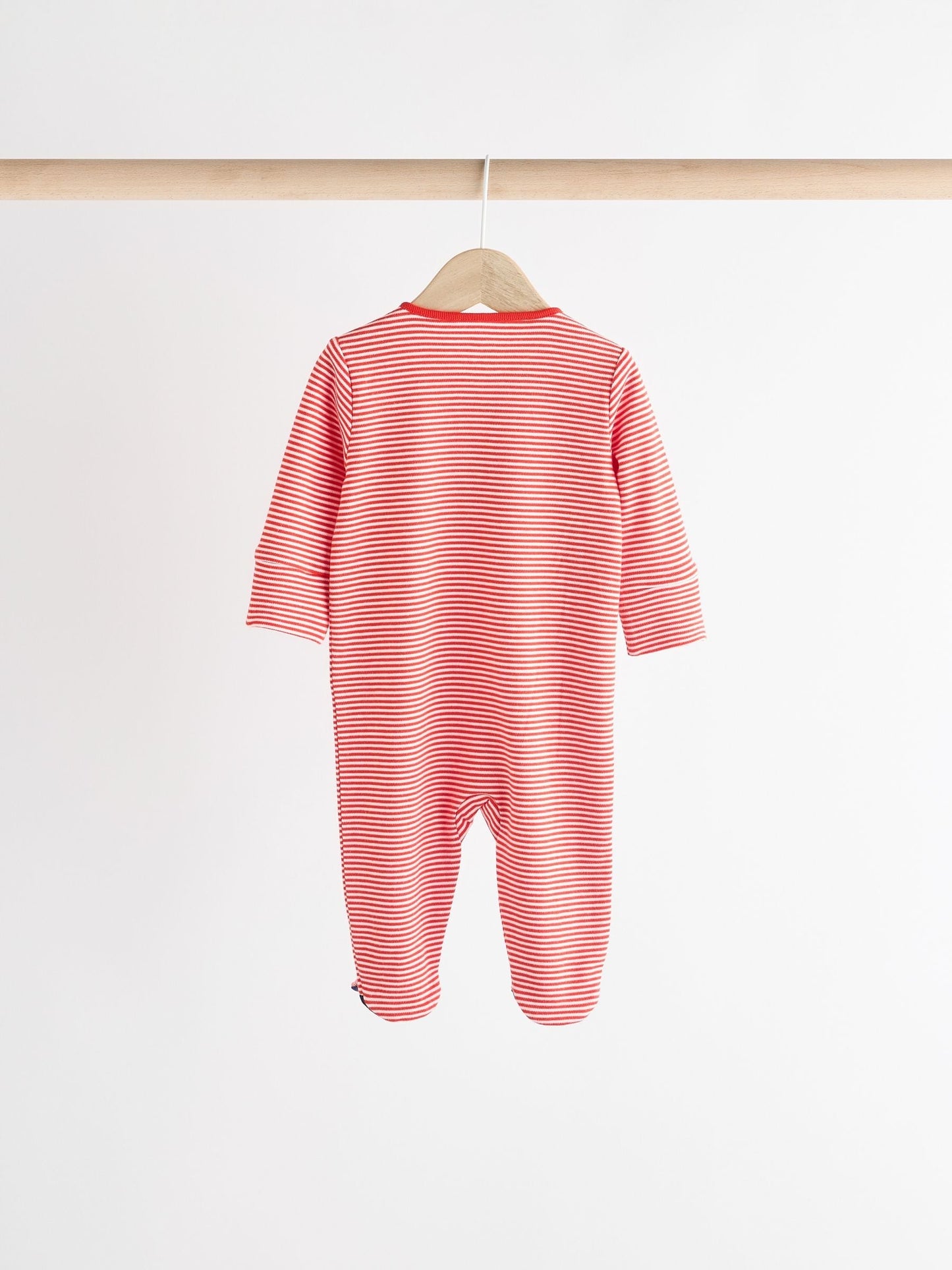 Red/Blue Baby Two Way Zip Sleepsuits 3 Pack (0-2yrs)