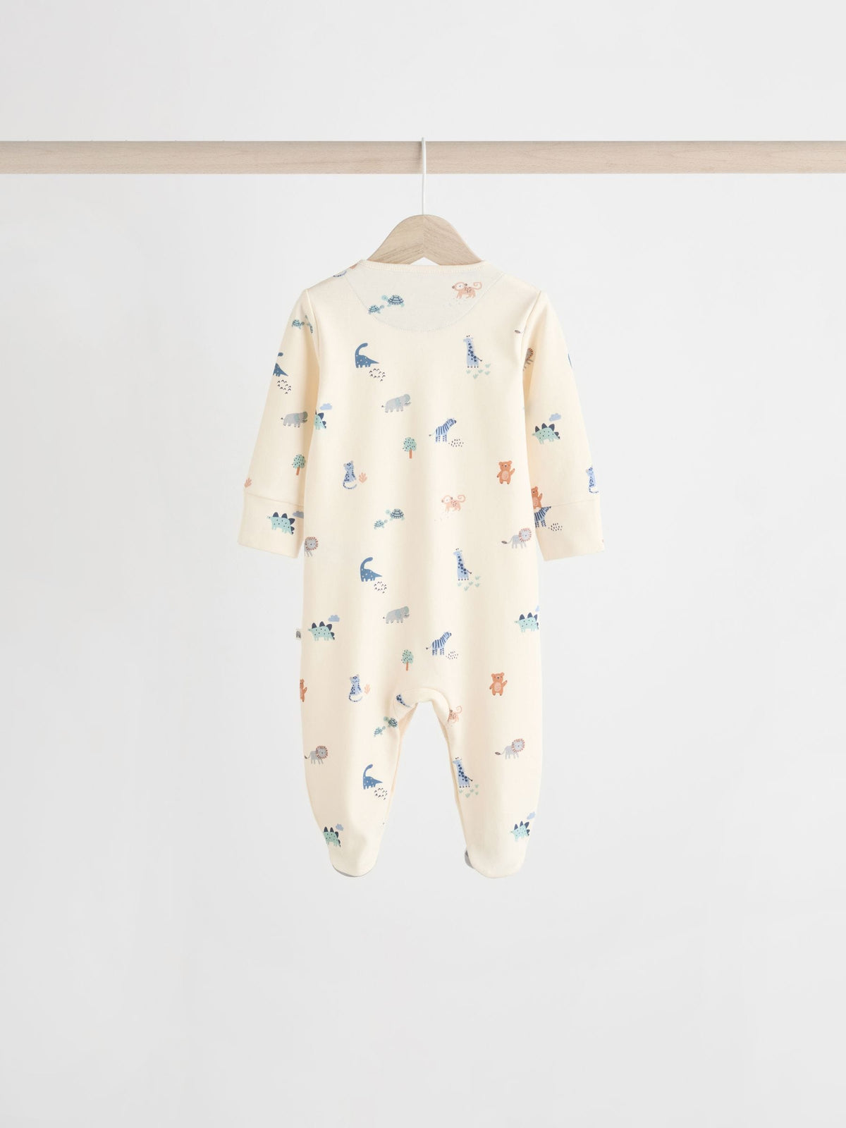 Teal Blue Patterned Baby Sleepsuits 5 Pack (0-2yrs) image 8