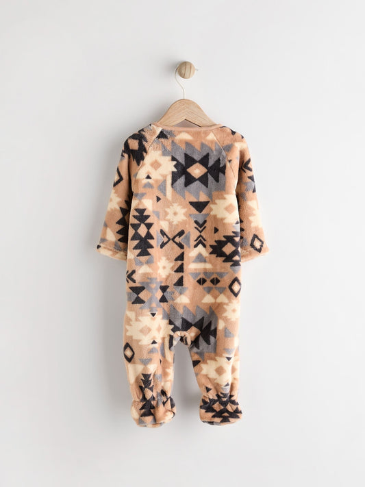 Neutral Baby Zip Fleece Sleepsuit image 3