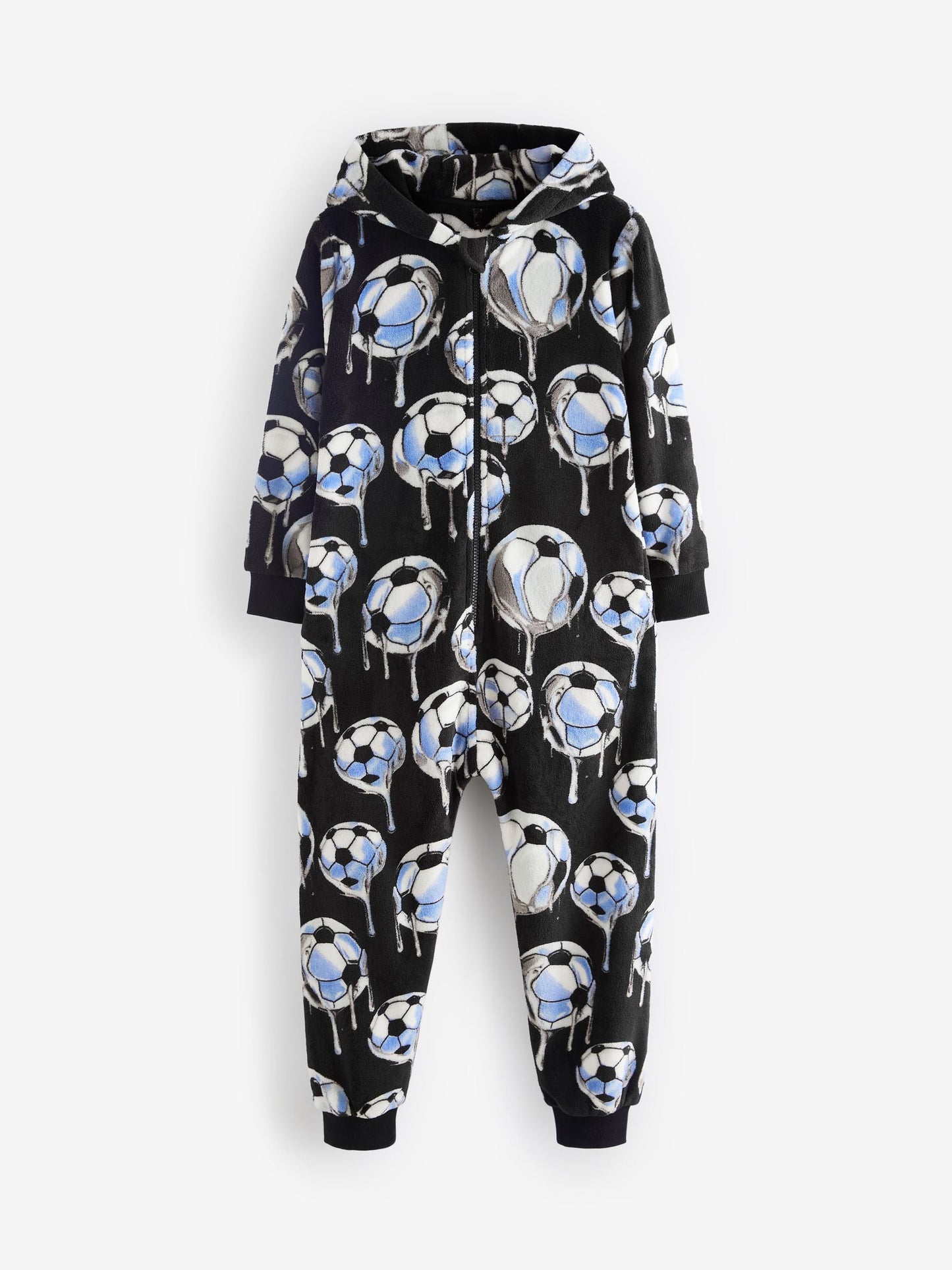 Black Football Fleece All-In-One (3-16yrs)