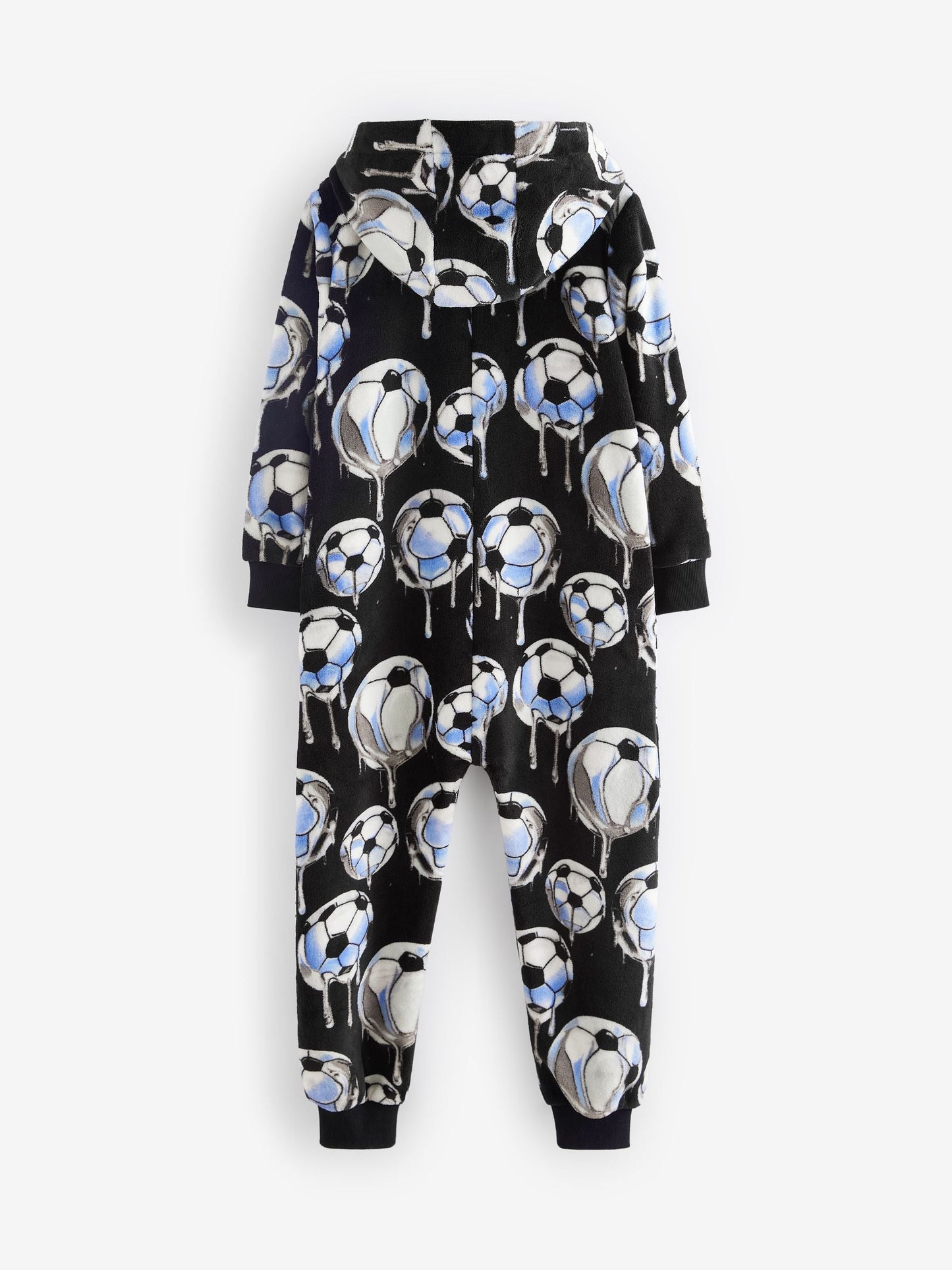 Black Football Fleece All-In-One (3-16yrs)