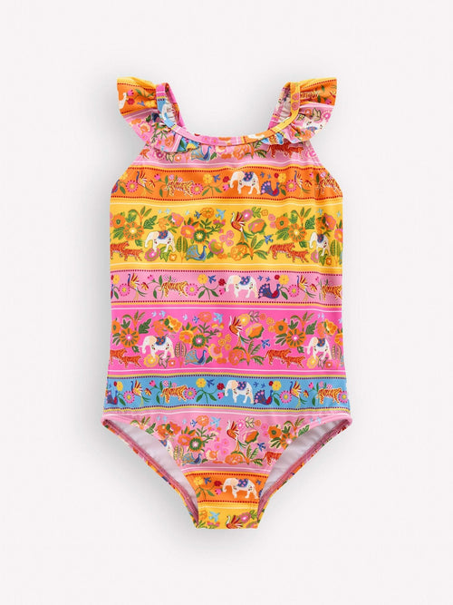 Dsiney Kidz - Boden Multi Safari Floral Print Hallie Frill Strap Swimsuit image 1