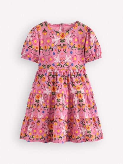 Boden Pink Heart Back Jersey Dress image 1