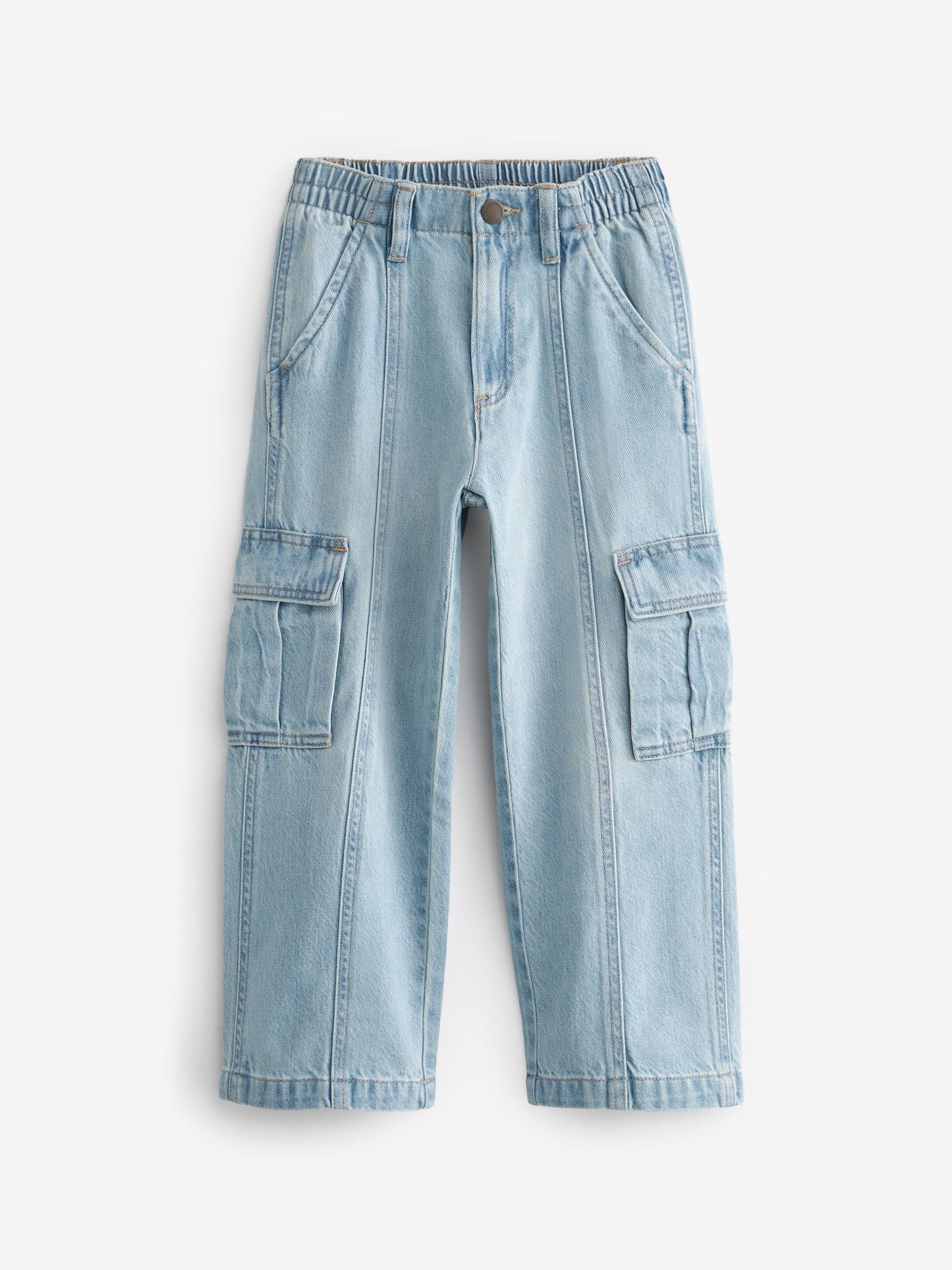 Dsiney Kidz - Light Blue Denim Wide Leg Cargo Jeans (3-16yrs) image 5