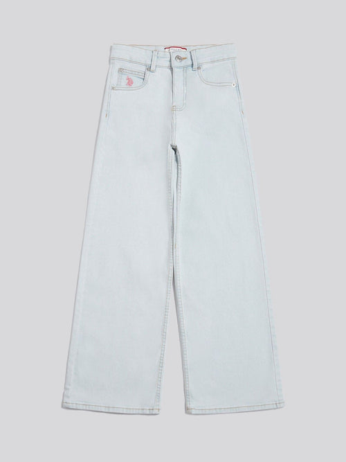 Dsiney Kidz - U.S. Polo Assn. Blue Wide Leg Denim Jeans image 1