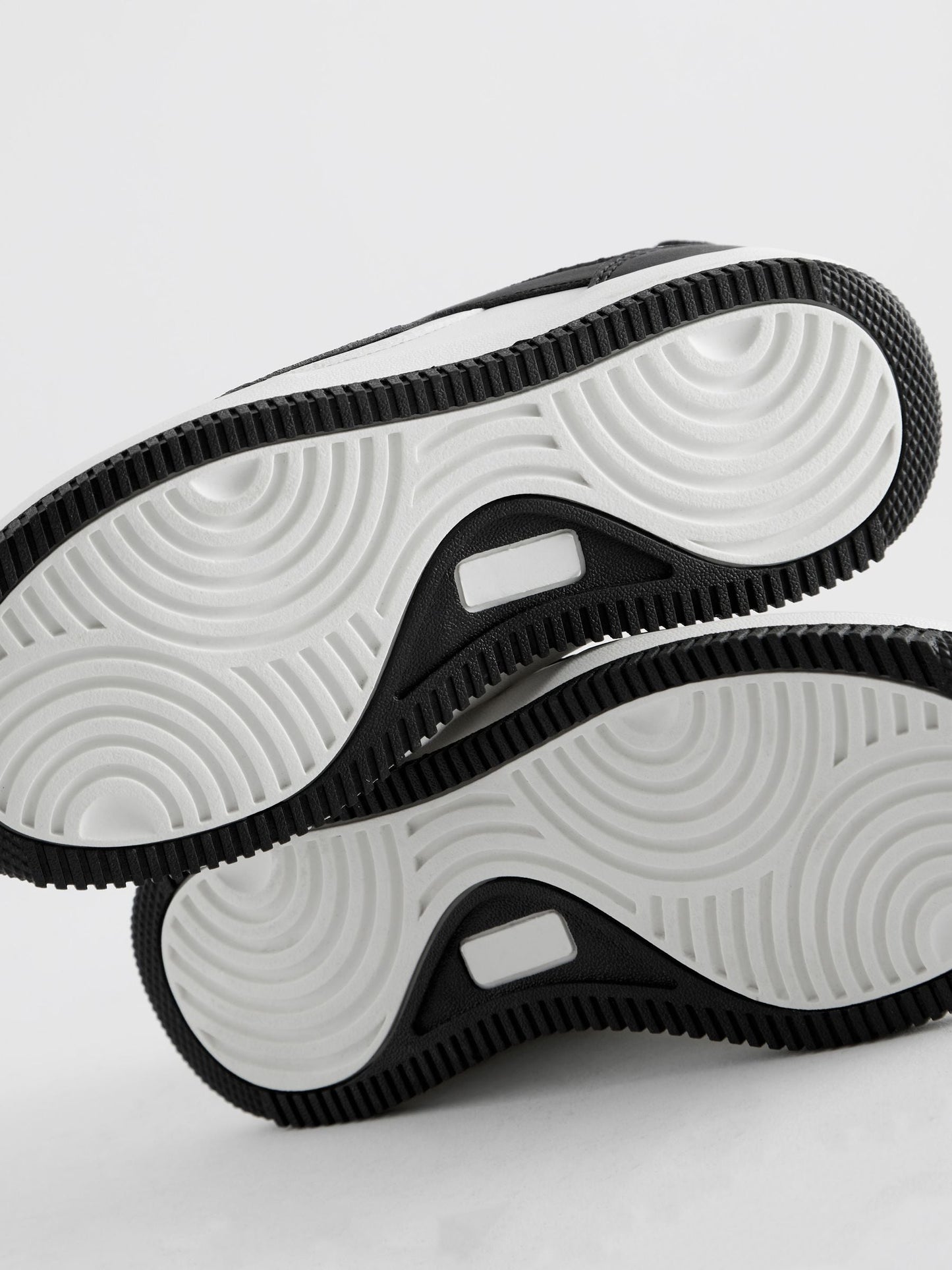 White/ Black Lace-Up Trainers