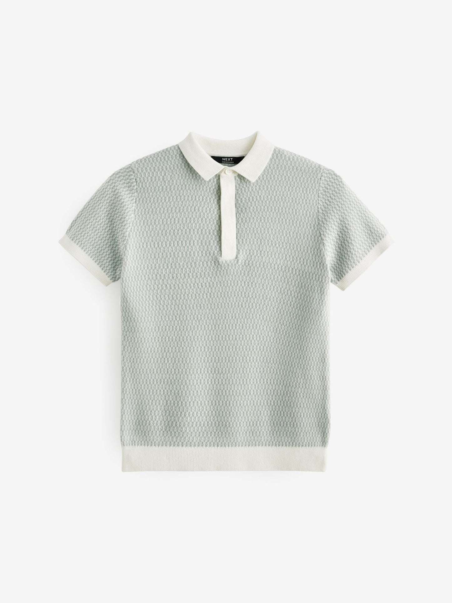 Dsiney Kidz - Blue 100% Cotton Short Sleeve Geo Pattern Polo Shirt (3-16yrs) image 1