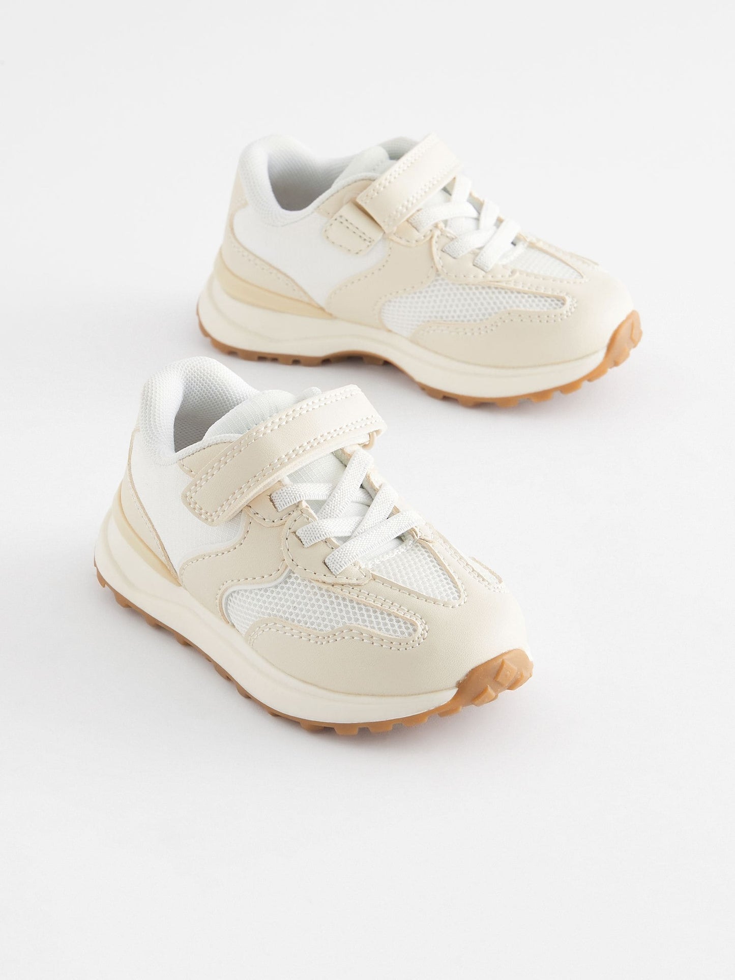 White Elastic Lace Touch Fastening Trainers image 4