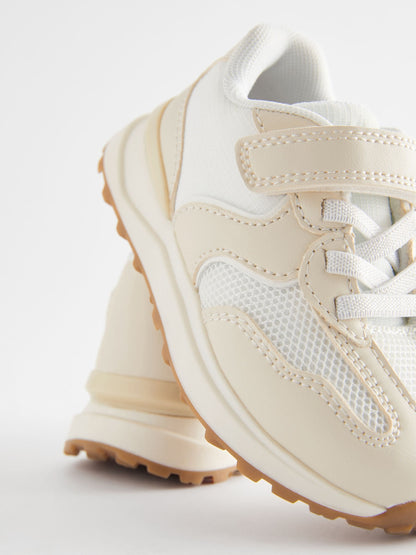 White Elastic Lace Touch Fastening Trainers image 5