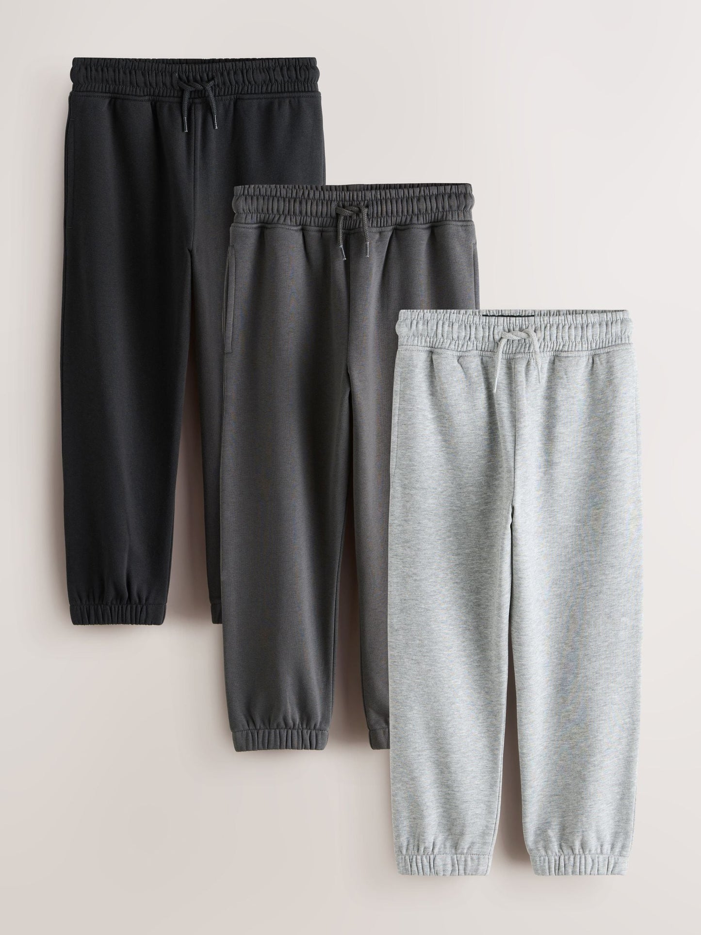Dsiney Kidz - Black/Grey/Charcoal Regular Fit Joggers 3 Pack (3-16yrs) image 1
