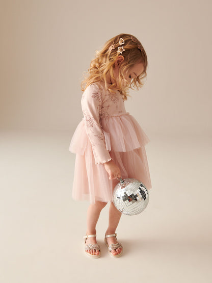 Ivory Cream Glitter Occasion Sandals image 5