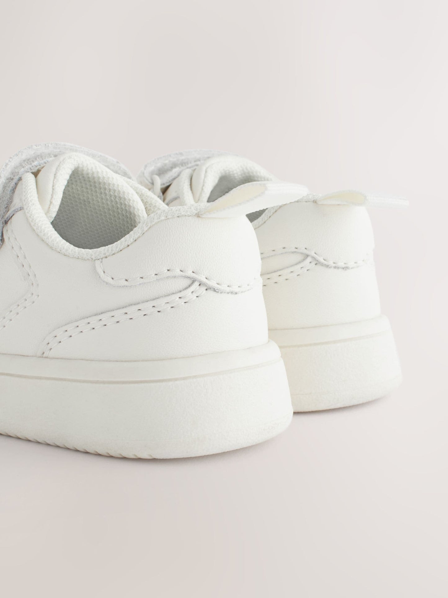 White Standard Fit (F) Touch Fastening Leather First Walker Baby Shoes image 4