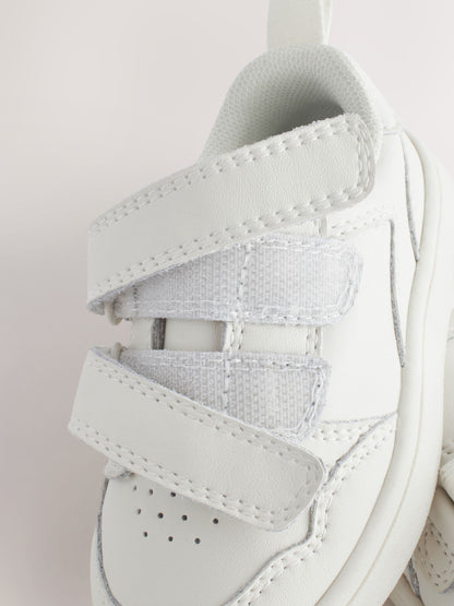 White Standard Fit (F) Touch Fastening Leather First Walker Baby Shoes image 5