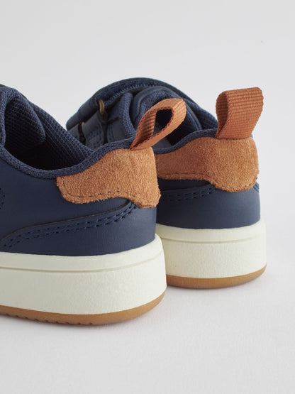 Navy Standard Fit (F) Touch Fastening Leather First Walker Baby Shoes image 4