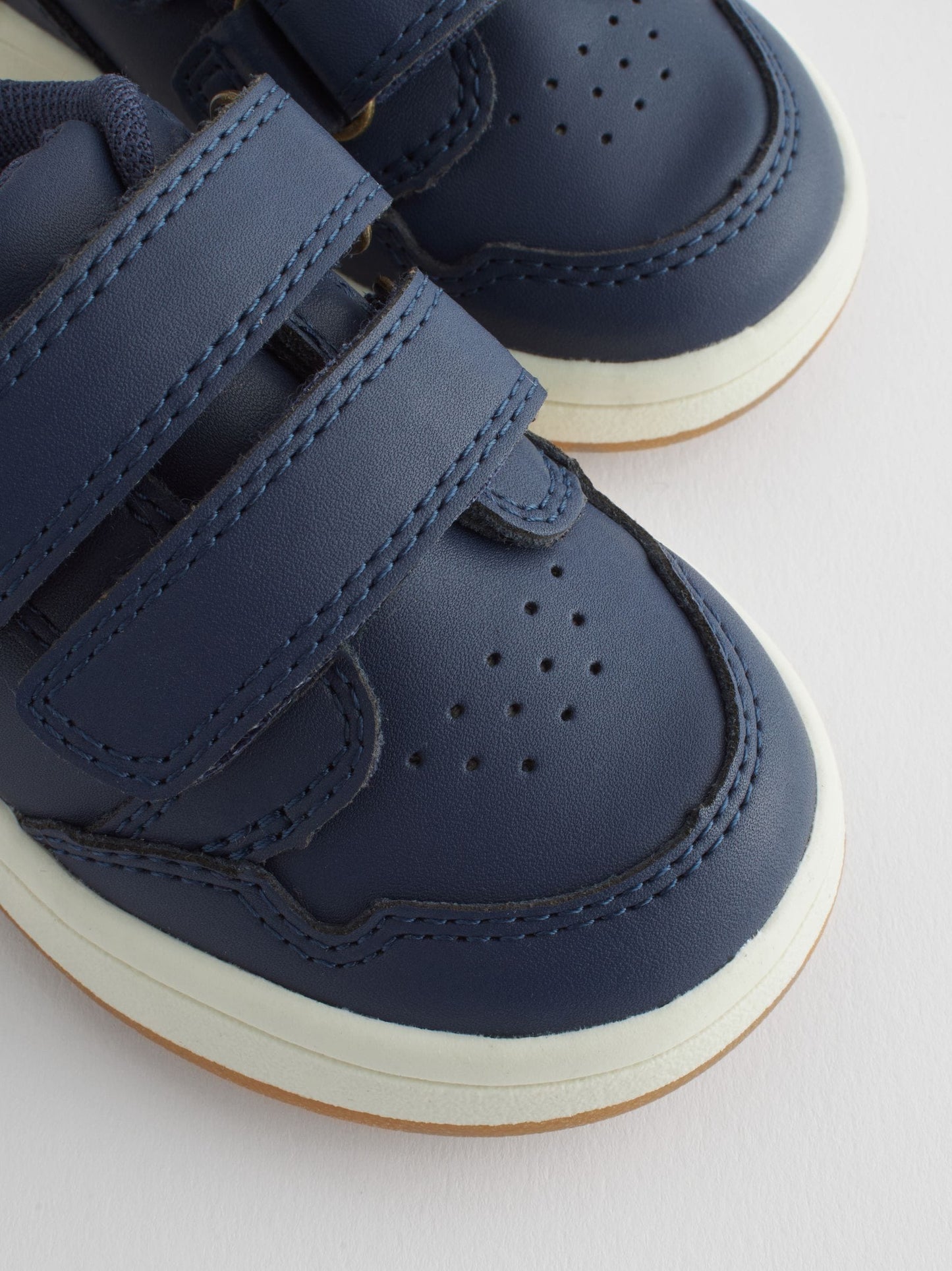 Navy Standard Fit (F) Touch Fastening Leather First Walker Baby Shoes image 7