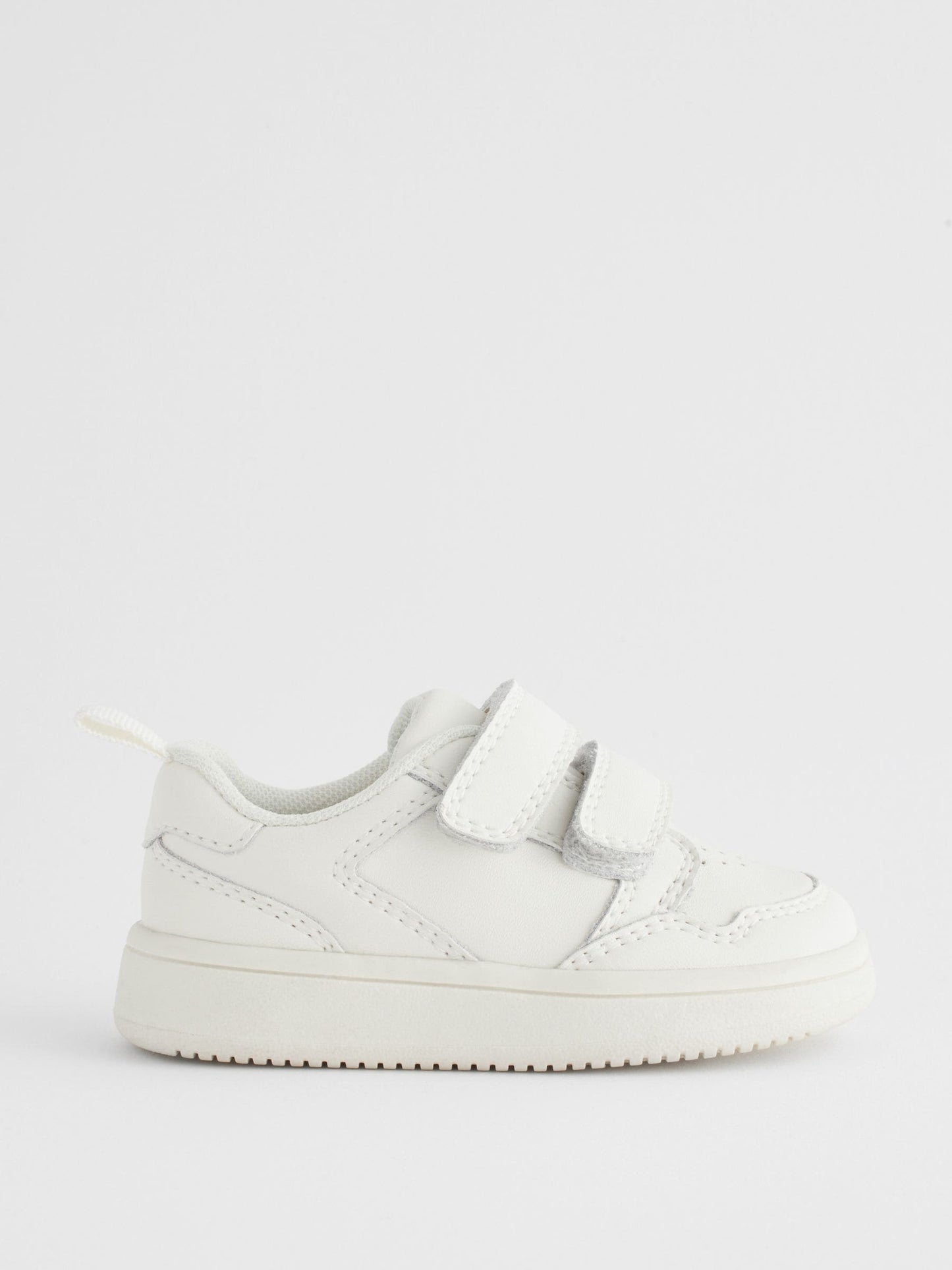 White Wide Fit (G) Touch Fastening Leather First Walker Baby Shoes image 2