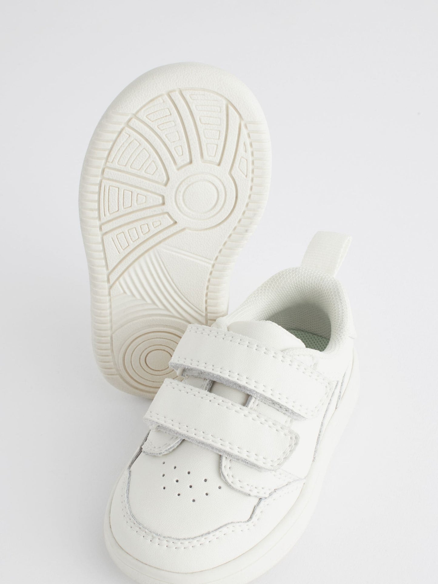 White Wide Fit (G) Touch Fastening Leather First Walker Baby Shoes image 4