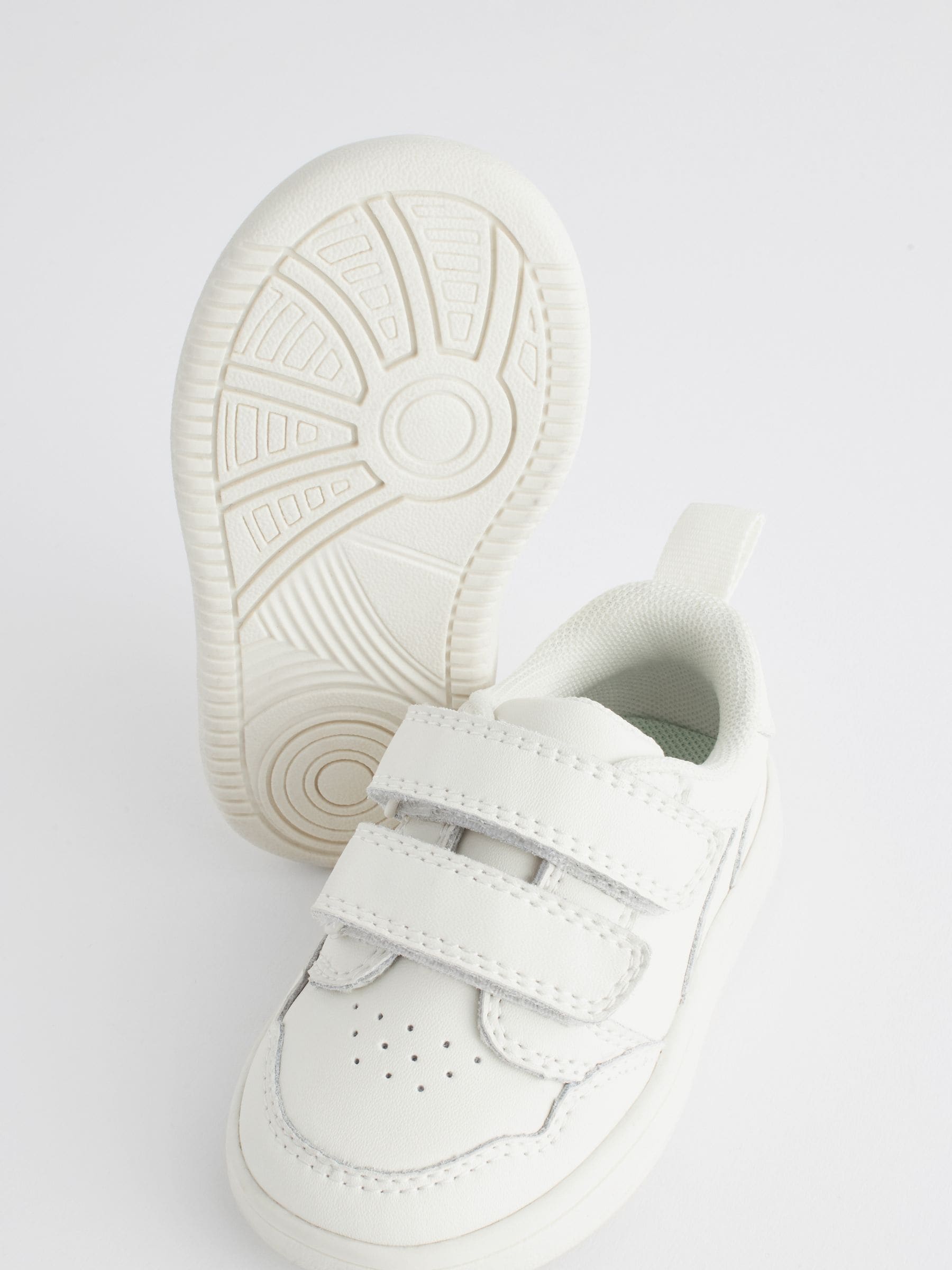 White Wide Fit (G) Touch Fastening Leather First Walker Baby Shoes image 5