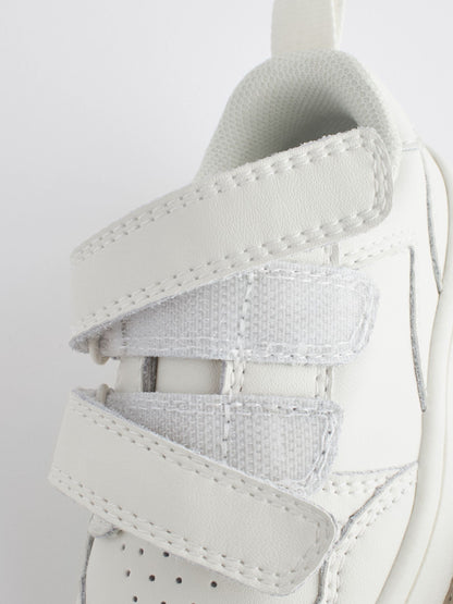 White Wide Fit (G) Touch Fastening Leather First Walker Baby Shoes image 6