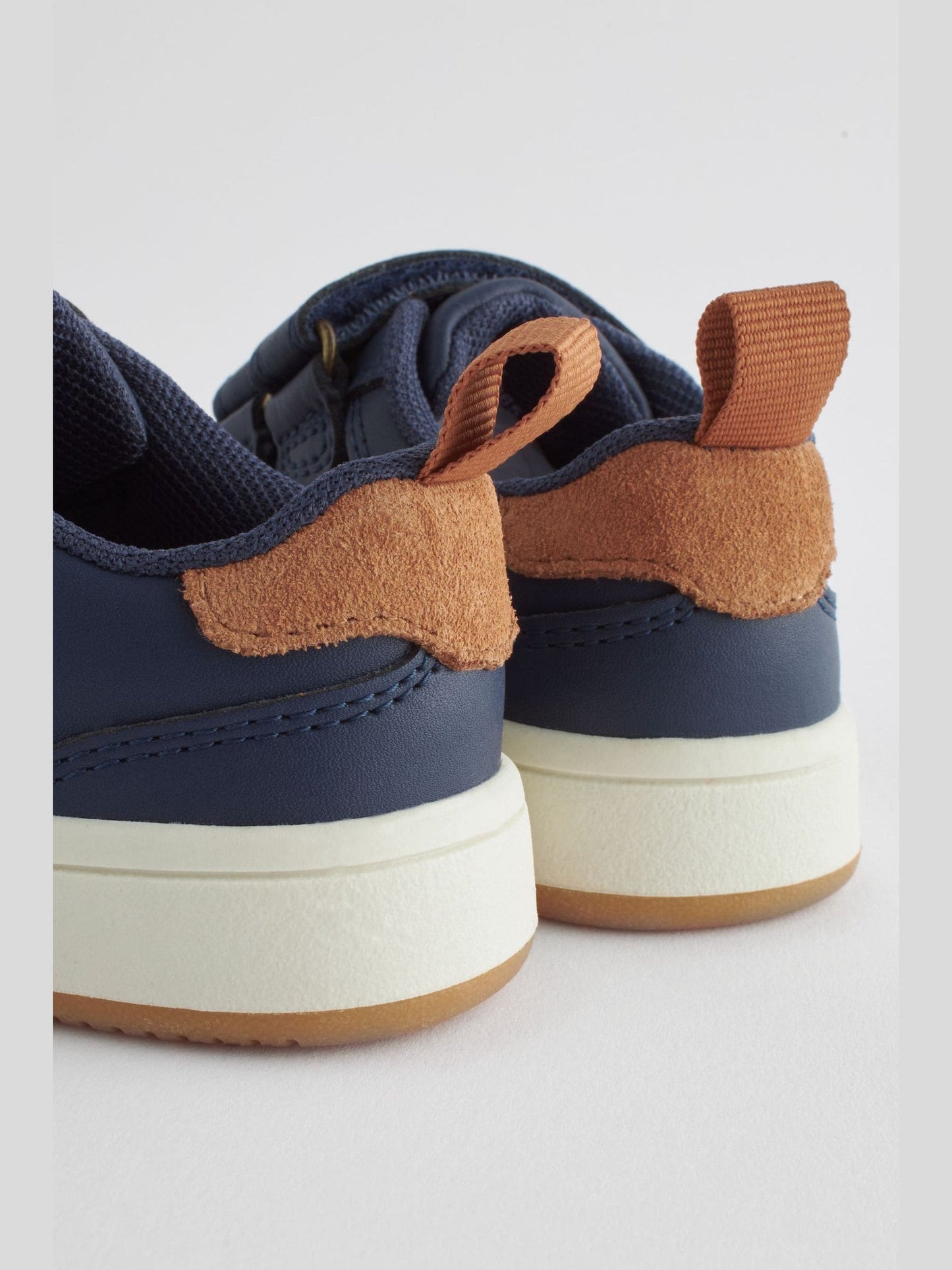 Navy Wide Fit (G) Touch Fastening Leather First Walker Baby Shoes image 3