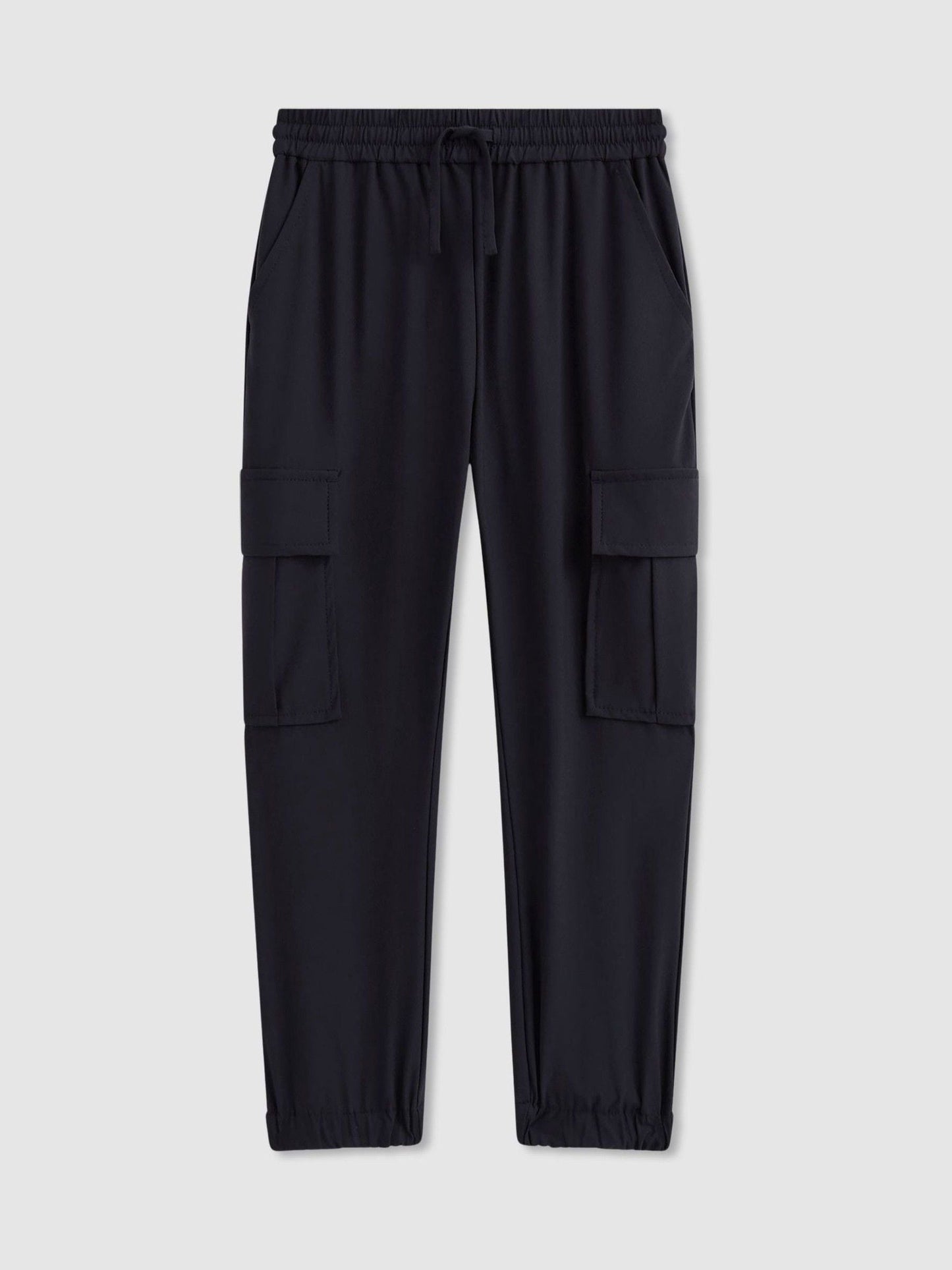 Reiss Navy Lucian 9-14 yrs Technical Drawstring Cuffed Cargo Trousers image 2