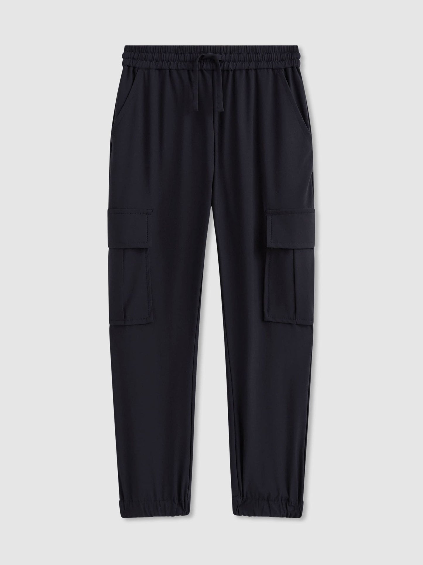 Reiss Navy Lucian 3-9 yrs Technical Drawstring Cuffed Cargo Trousers image 2