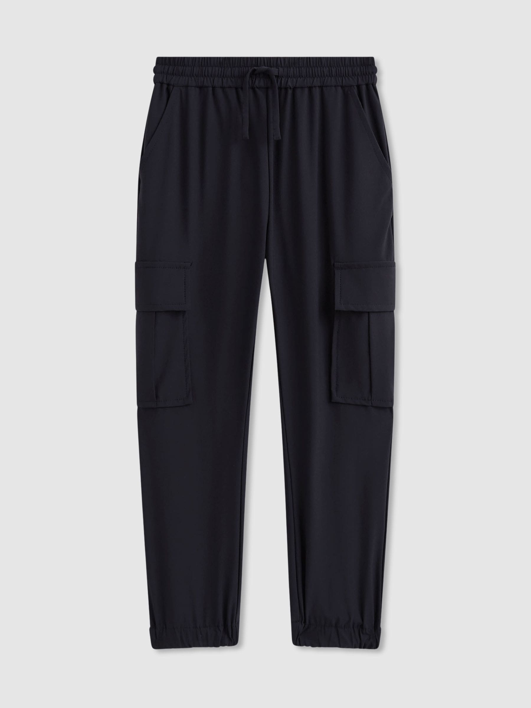 Reiss Navy Lucian 3-9 yrs Technical Drawstring Cuffed Cargo Trousers image 2