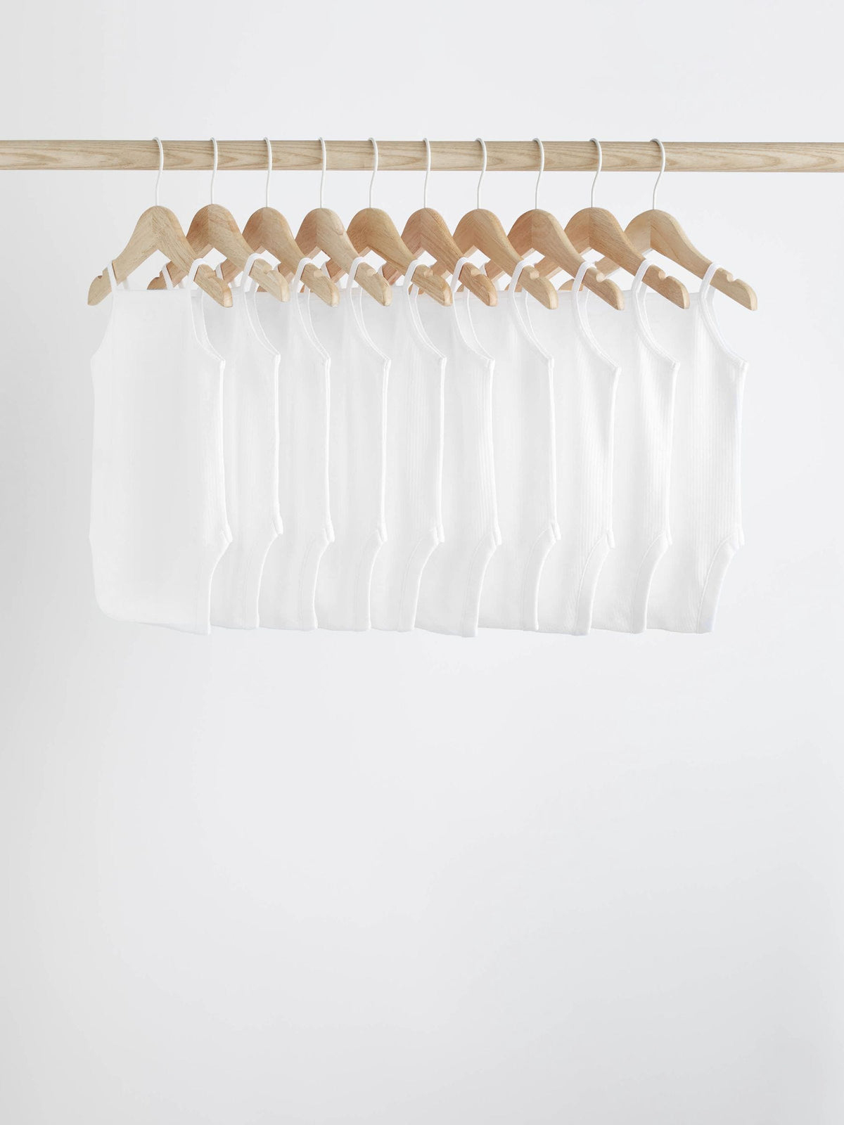 Dsiney Kidz - White 10 Pack Baby Strappy Bodysuits image 2