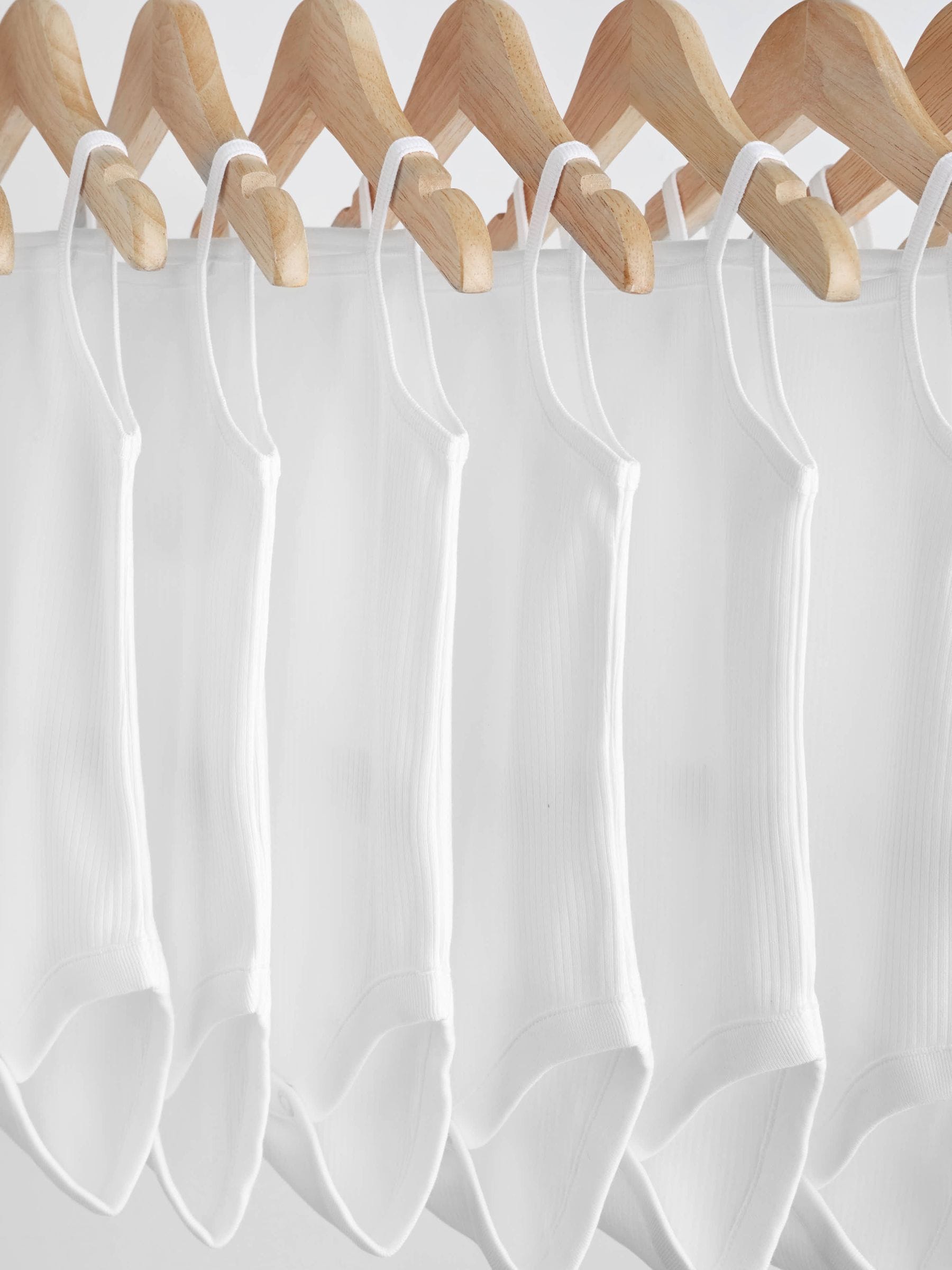 White 10 Pack Baby Strappy Bodysuits image 3