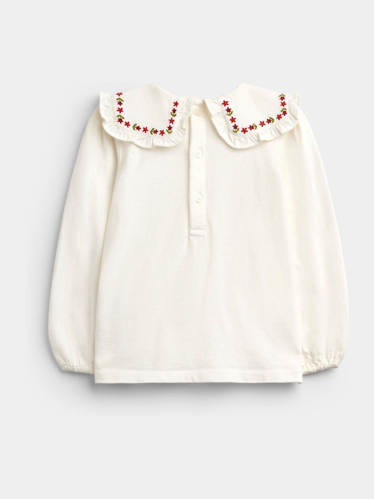 JoJo Maman Bébé Burgundy Red Tartan Tartan Skort And Jersey Embroidered Top - image 3