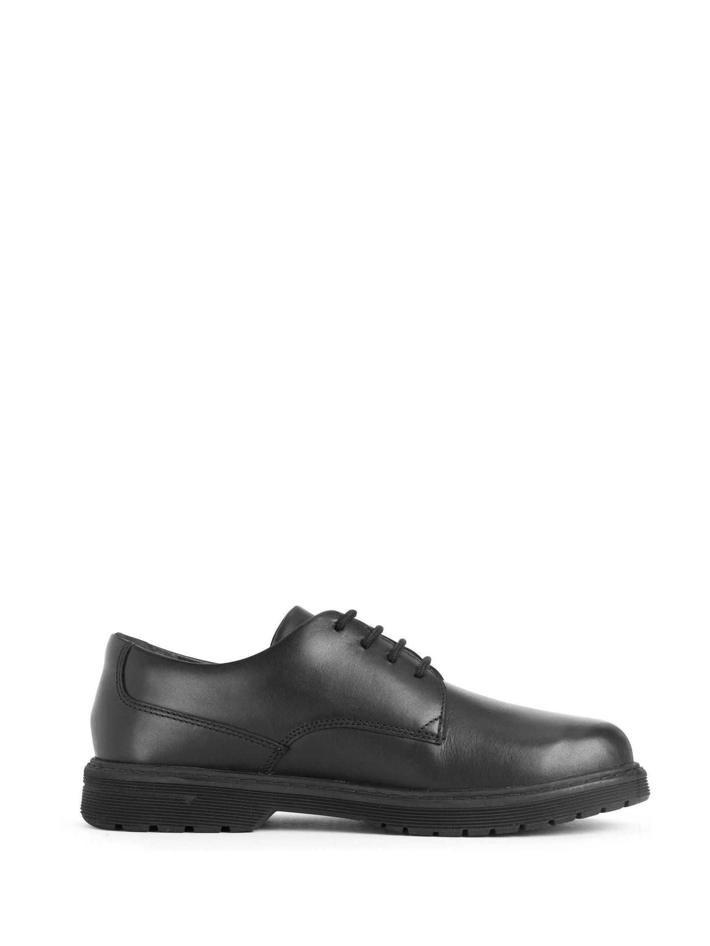 Start Rite Black Glitch Leather Chunky Sole Lace Up School Shoes image 4