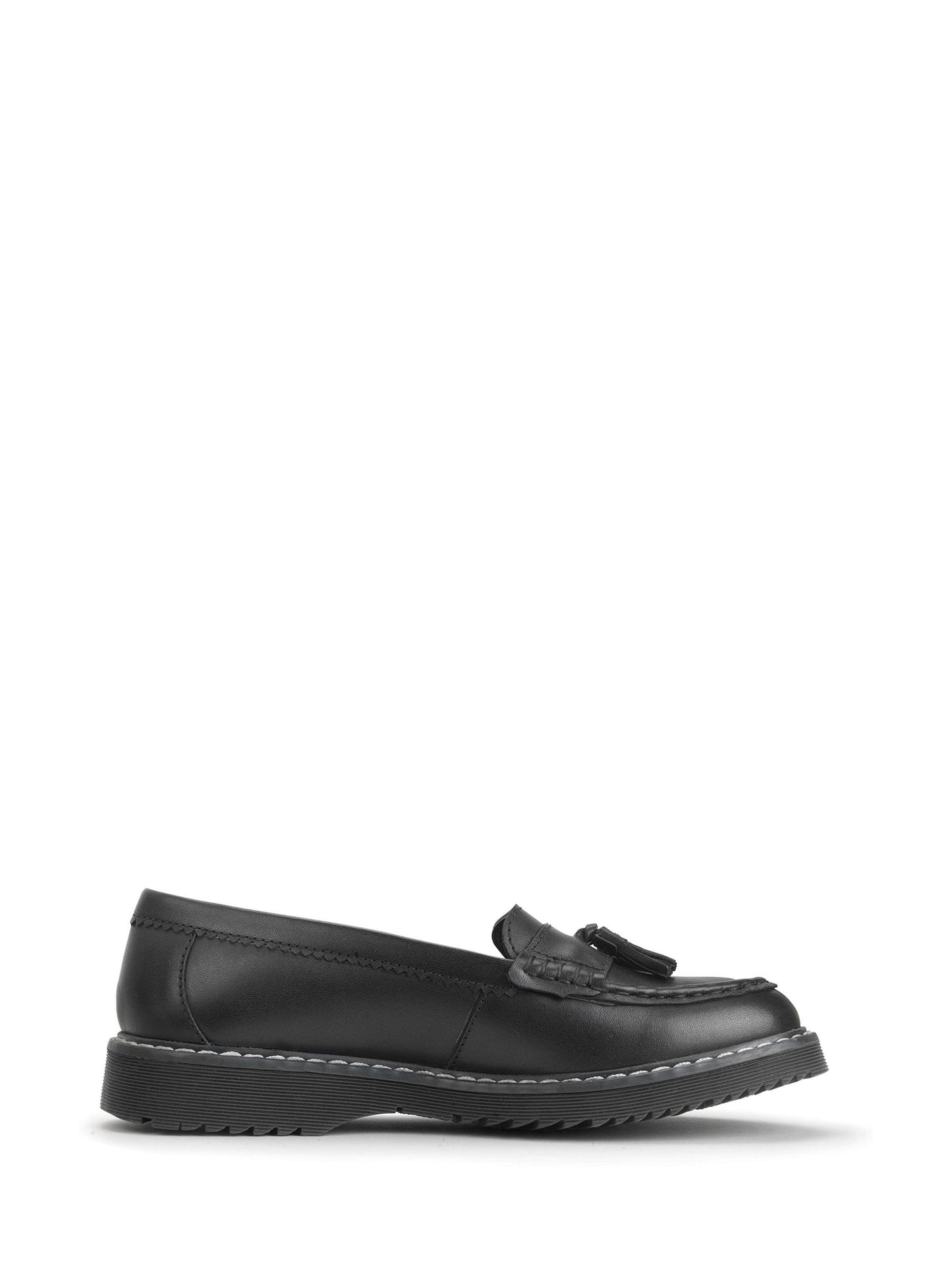 Start Rite Black Infinity Leather Slip On Chunky Sole Loafer School Shoes image 1