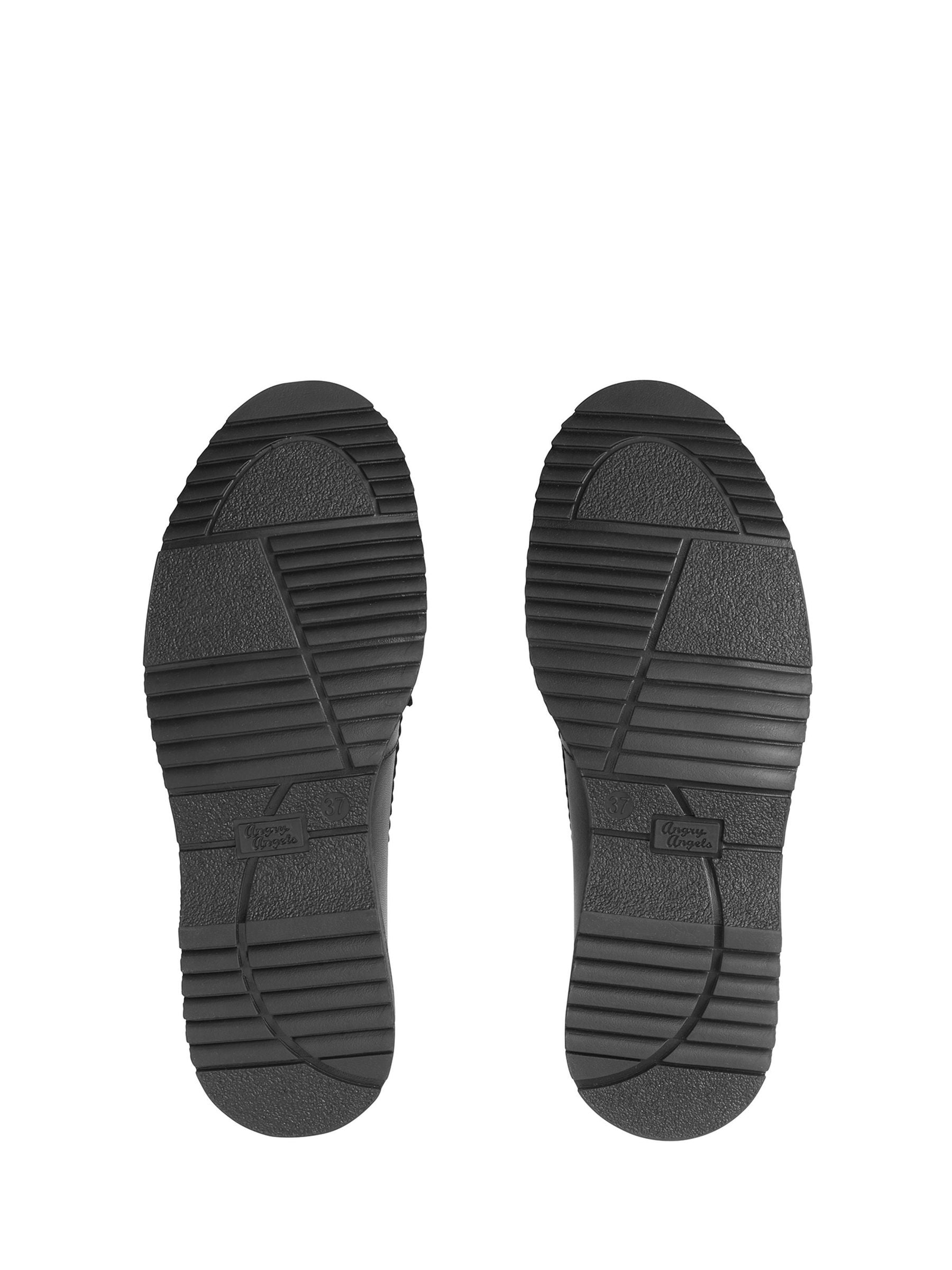 Start Rite Black Infinity Leather Slip On Chunky Sole Loafer School Shoes image 2
