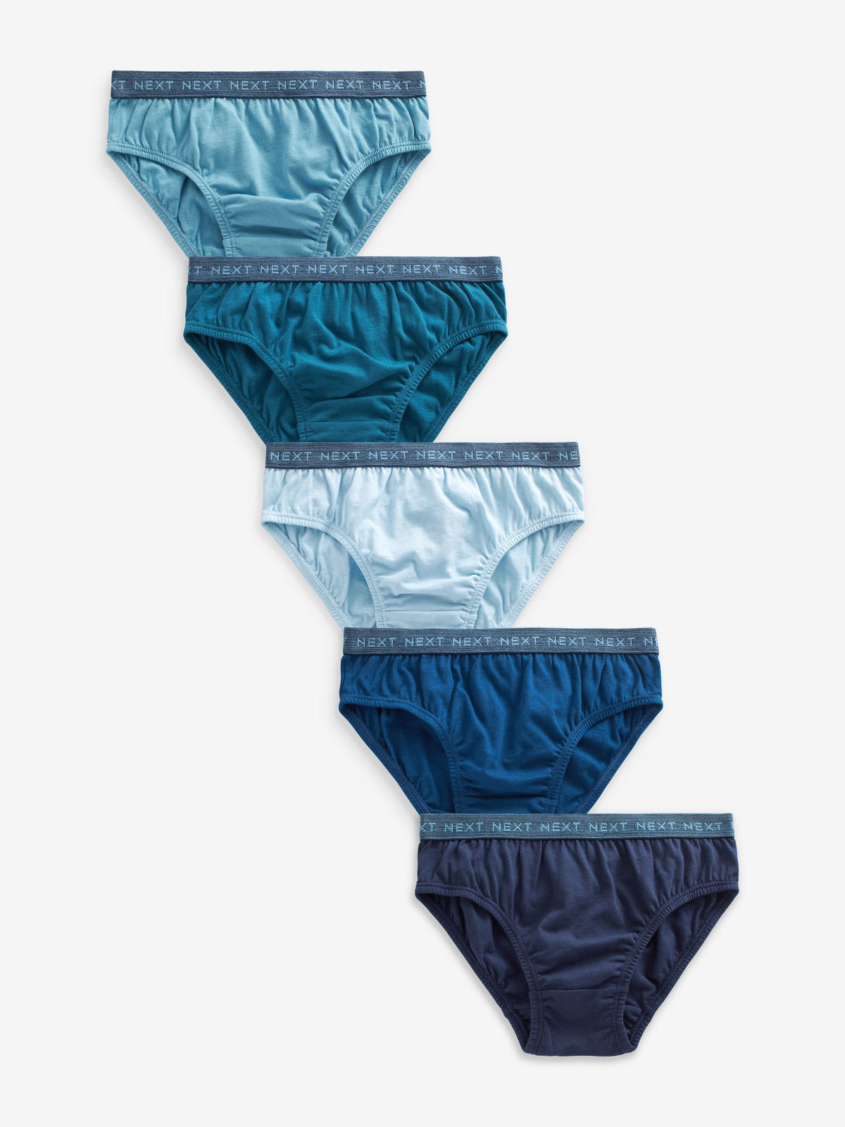 Dsiney Kidz - Blue Jacquard waistband 100% Cotton Briefs 5 Pack (1.5-16yrs) image 1