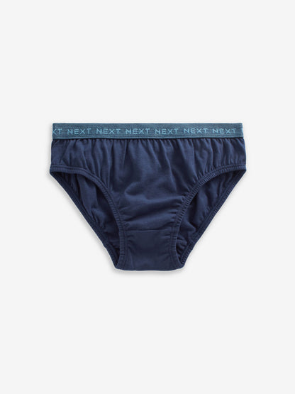 Dsiney Kidz - Blue Jacquard waistband 100% Cotton Briefs 5 Pack (1.5-16yrs) image 2