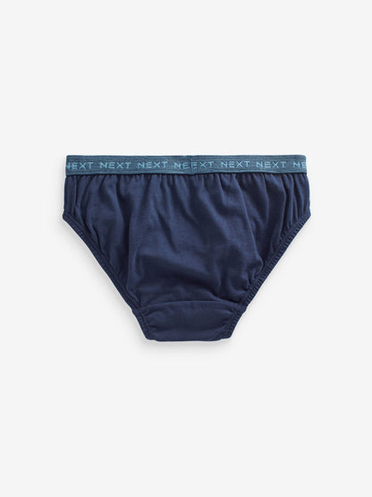 Dsiney Kidz - Blue Jacquard waistband 100% Cotton Briefs 5 Pack (1.5-16yrs) image 3